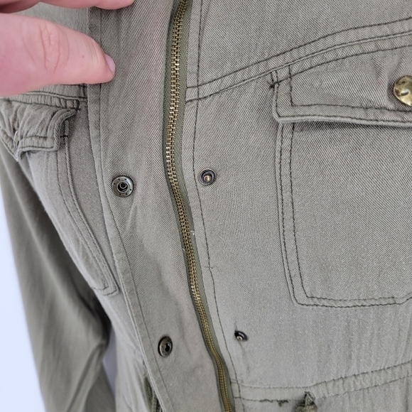 Maurice’s Olive Green Utility Jacket Zip Up/ Button Up Size XL - Picture 11 of 13